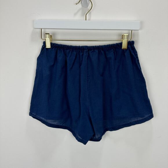 J.Crew Mini Beach Short Indigo Cotton Voile Navy Blue Resort Vacation XXS NWT - Picture 11 of 11